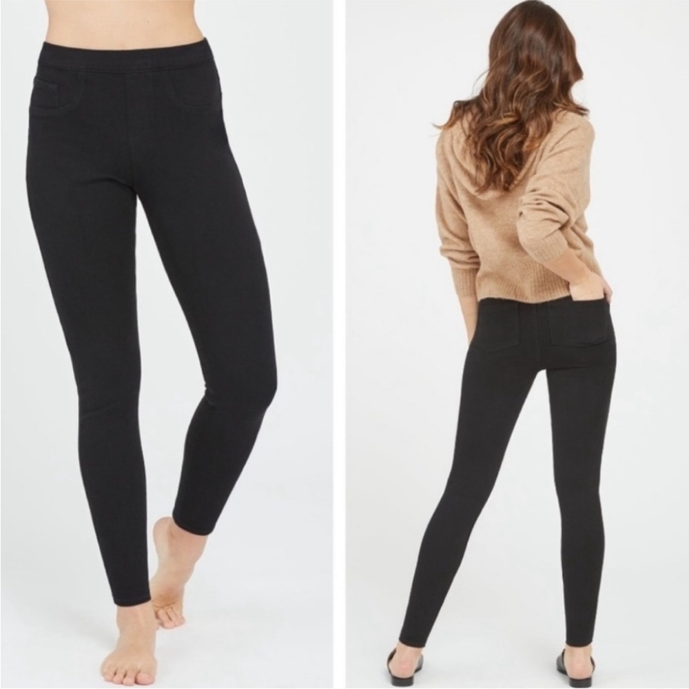 NWT Spanx Black Jean-ish Ankle Leggings Small Petite